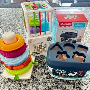 Fisher-Price Multicolor Shape and Stack Toy Set